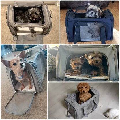 Dog Carrier Bag Soft Side Backpack Cat Pet Carriers Dog Travel Bags Airline Approved